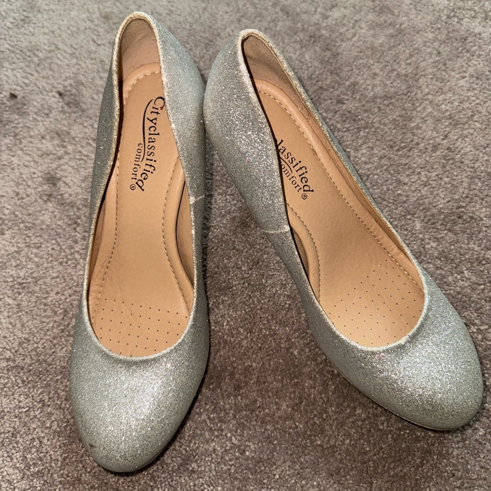 Silver Sparkly Heels